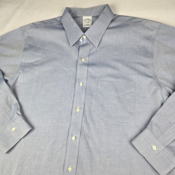 Brooks Brothers Other - Brooks Brothers 1818 Mens Dress Shirt‎ 17-33 Blue Slim Fit Non-Iron All Cotton
